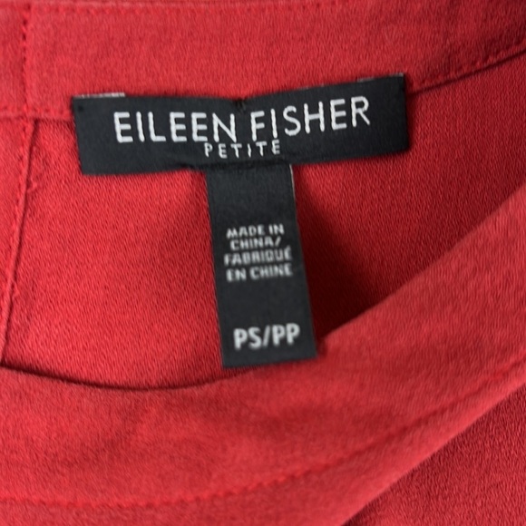 Eileen Fisher Petite Red Tunic A-Line Dress - Picture 3 of 9